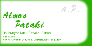 almos pataki business card