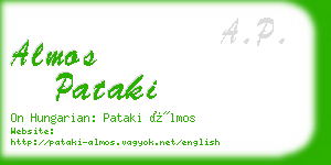 almos pataki business card